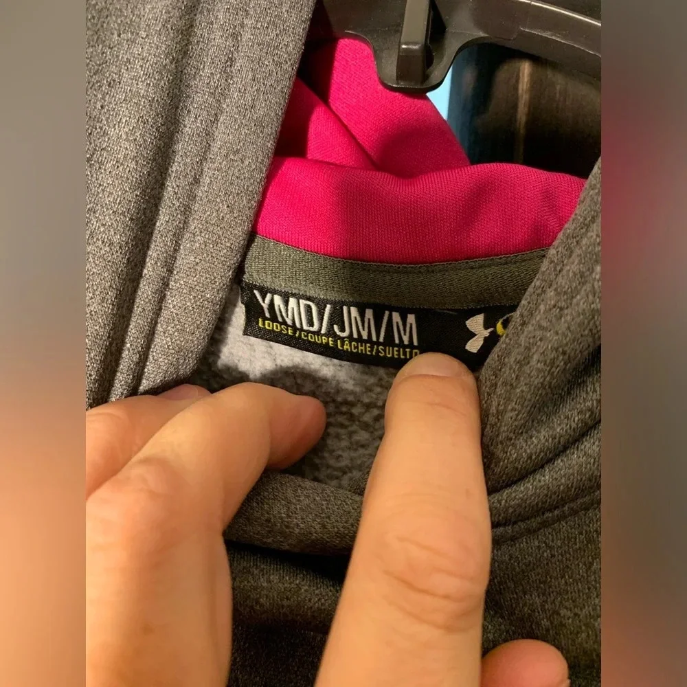 Under Armour gray & pink hoodie